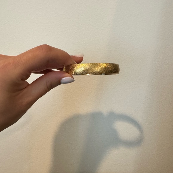 Gold Textured Bangle Bracelet - Picture 1 of 3